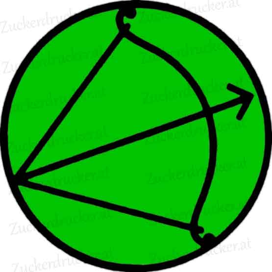 Dekorbuch-Schuetze-klein Illustration des Sternzeichens Schütze