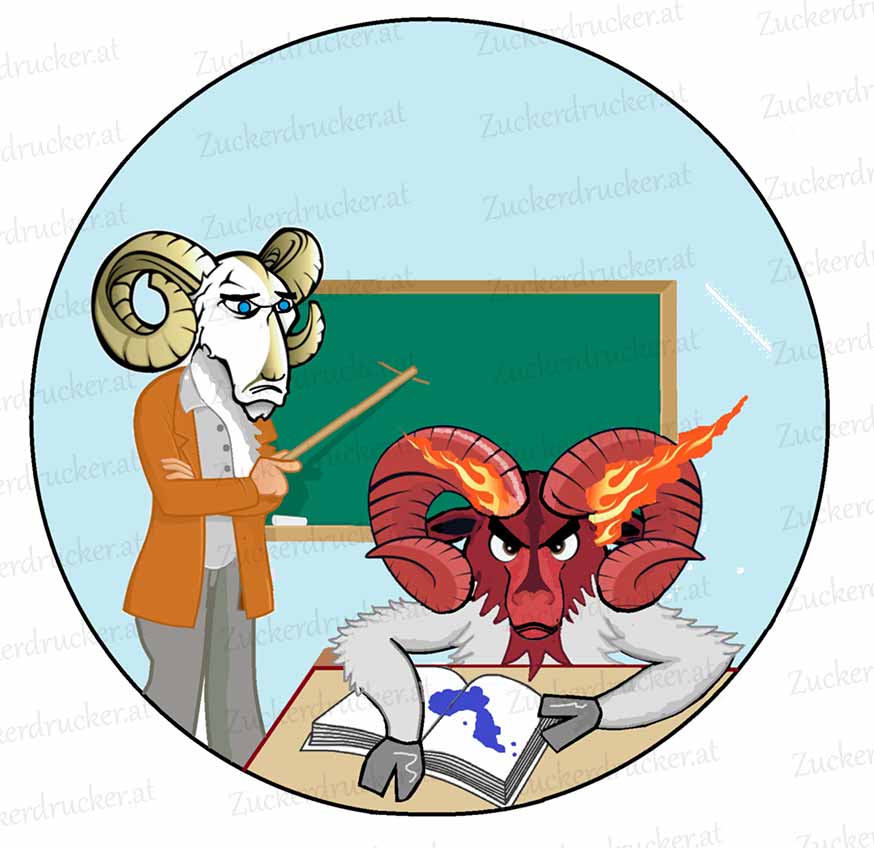 aries Illustration des Sternzeichen Widder von Gottfried Glawar